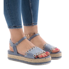 Plave sandale na platformi 99-46 plava 1