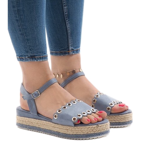 Plave sandale na platformi 99-46 plava 1