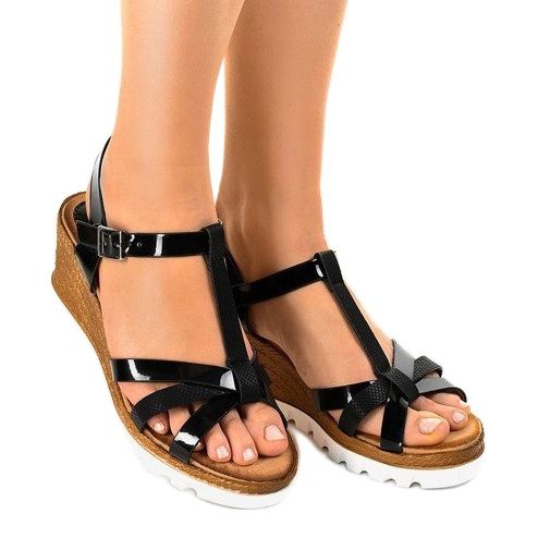 Crne sandale na platformi FD-67 crna 1