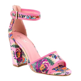 Ružičaste sandale na post 77-14 ružičasta 1