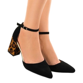 Crne antilop na visokim potpeticama FR276 smeđa crno 1