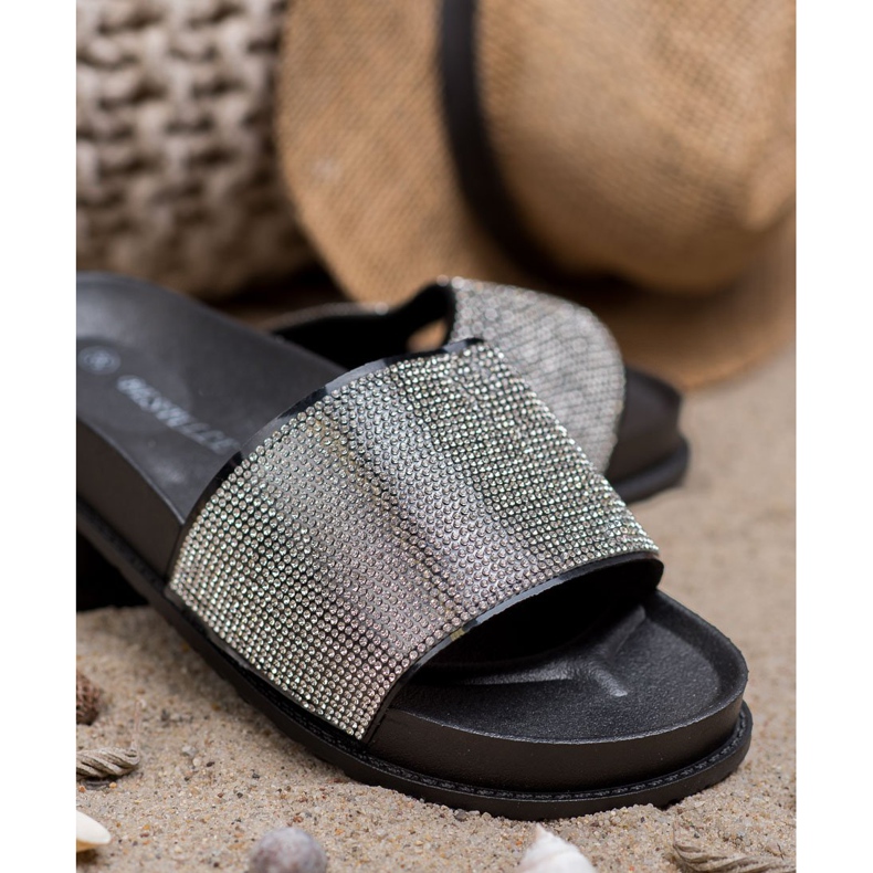 Bestelle Gumene papuče s kubnim cirkonijem crno 2