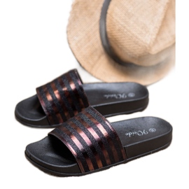 Weide Papuče sa sjajem crna 2