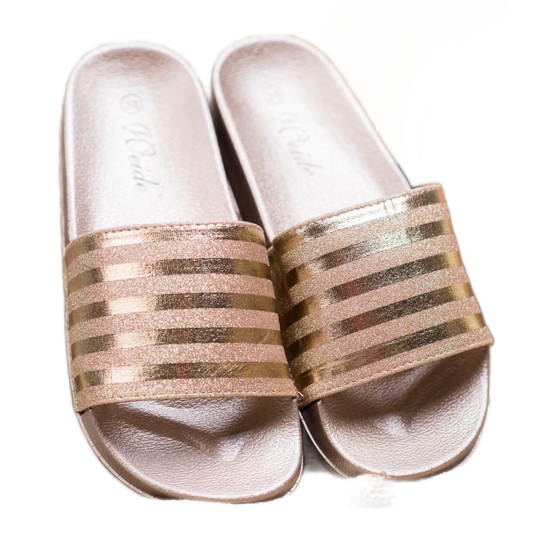 Weide Papuče sa sjajem žuta boja 1