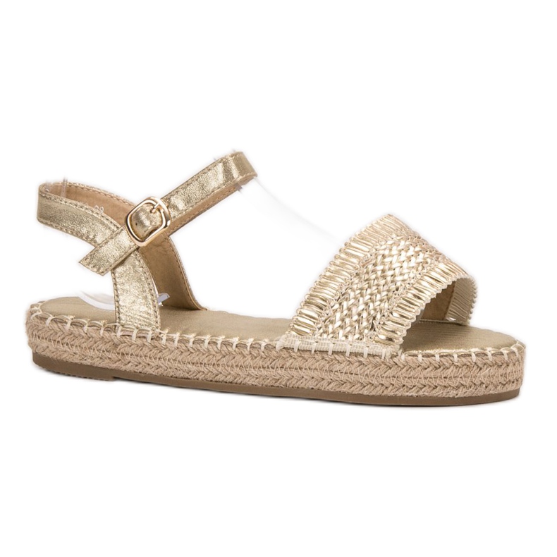 Small Swan Zlatne sandale od espadrila zlatni 1