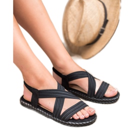 SHELOVET Udobne ženske sandale crno 1