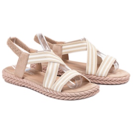 SHELOVET Udobne ženske sandale smeđa 1