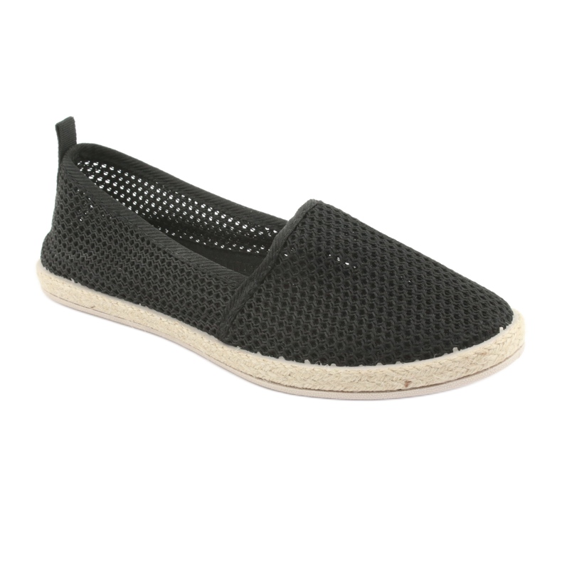 Espadrile s crnom mrežom JX1029 Crna 1