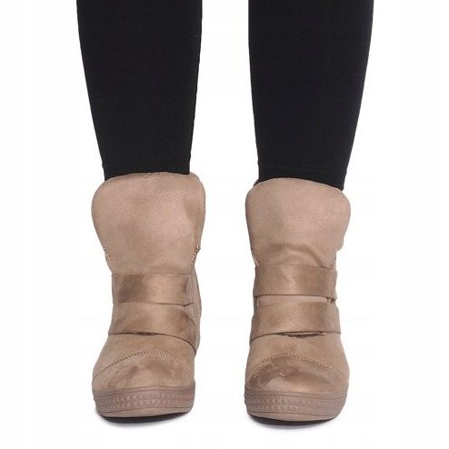 Tenisice na klin s čičkom 1703 Camel smeđa 2