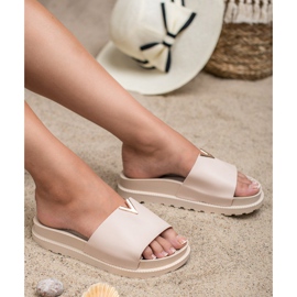 SHELOVET Papuče na platformi ružičasta 2