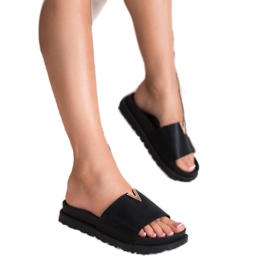 SHELOVET Papuče na platformi crna 1