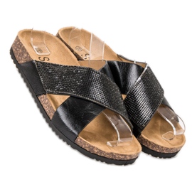 SHELOVET Klasične crne papuče crna 1