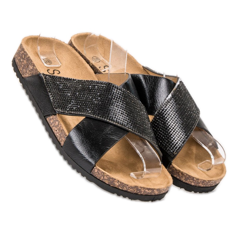 SHELOVET Klasične crne papuče crna 1