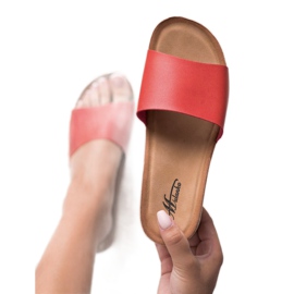 SHELOVET Papuče na plutnom klinu crvena 1