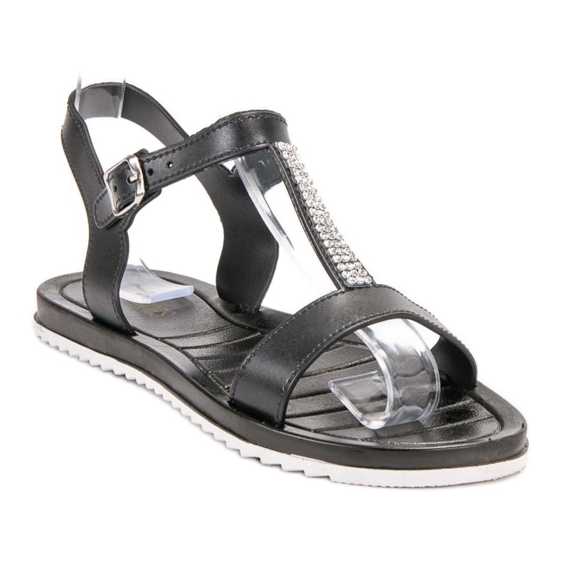 SHELOVET Gumene sandale crno 1