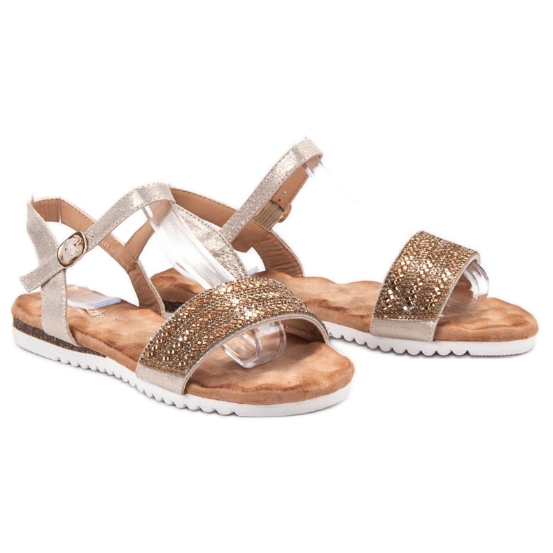 Emaks Sandale s kubnim cirkonijem smeđa 1