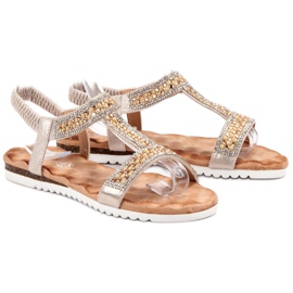 Emaks Ukrašene ženske sandale žuta boja 1