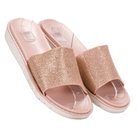 Fashion Modne sjajne papuče smeđa 1