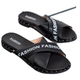 SHELOVET Crne modne papuče crna 1