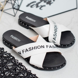 SHELOVET Bijele modne papuče bijela 1