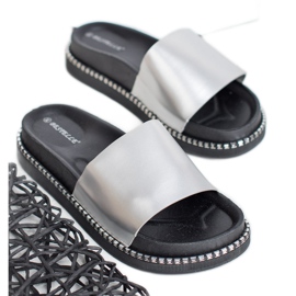 Bestelle Ženske srebrne papuče siva 1