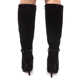 Čizme za visoke pete 8022 crne crna 1