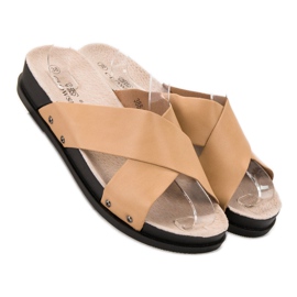 Clowse Bež papuče 2