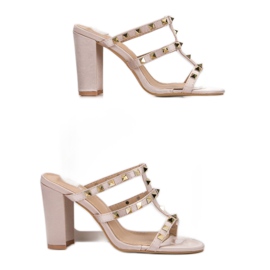 SDS Rock sandale na štikle smeđa 2