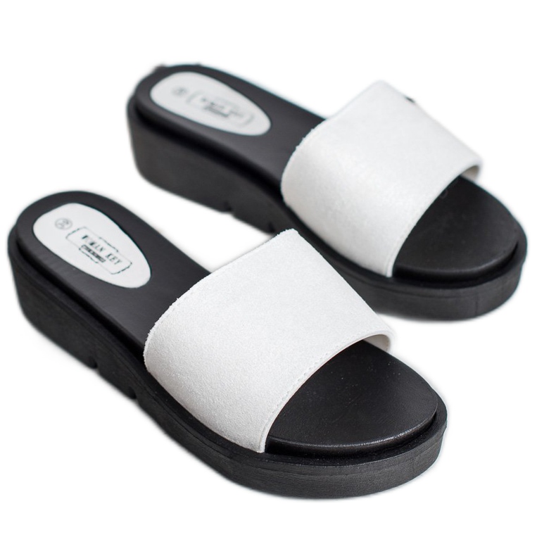 SHELOVET Sandale na klin bijela 1