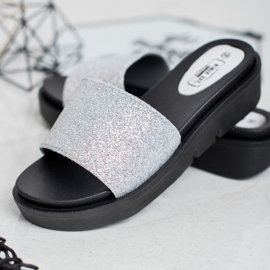 SHELOVET Gumene papuče na klin siva 2