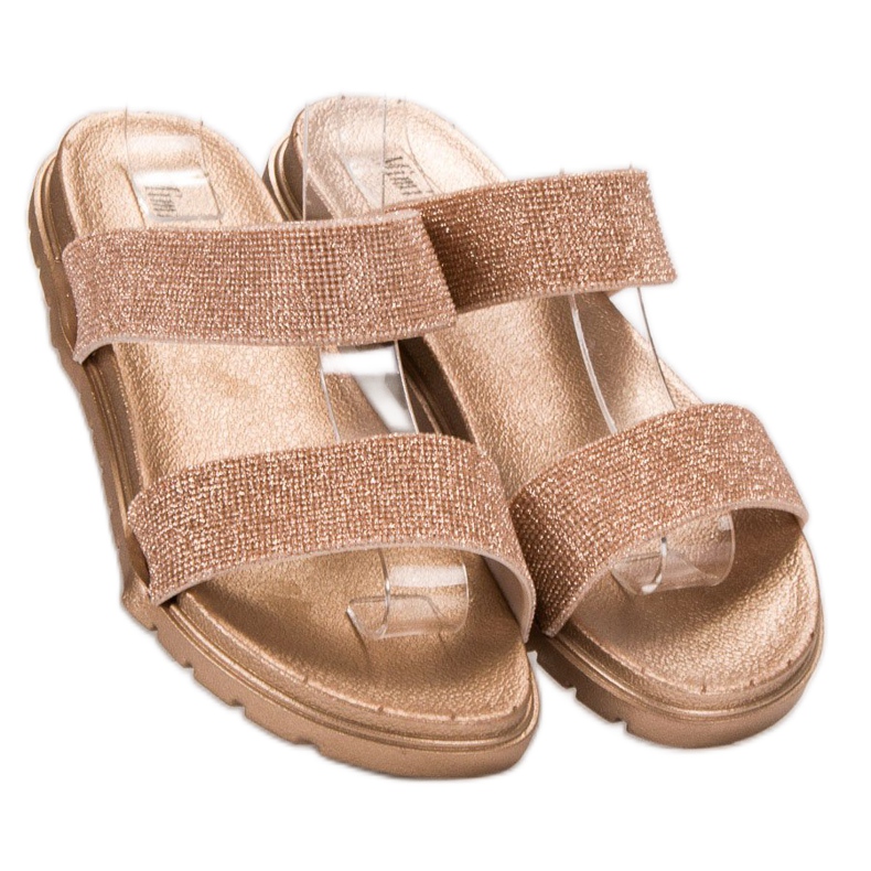 SHELOVET Gumene papuče sa sjajem žuta boja 1