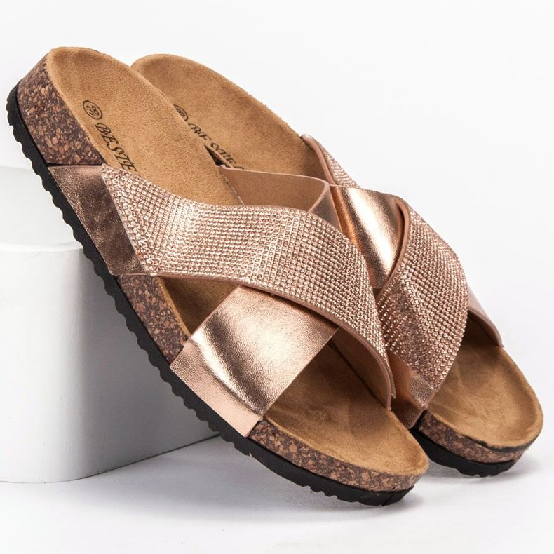 Bestelle Papuče s potplatom od pluta ružičasta 2