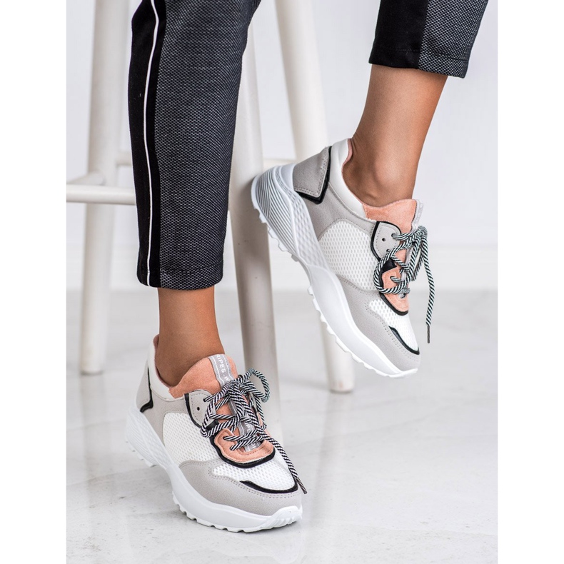 SHELOVET Modne tenisice ružičasta siva 2