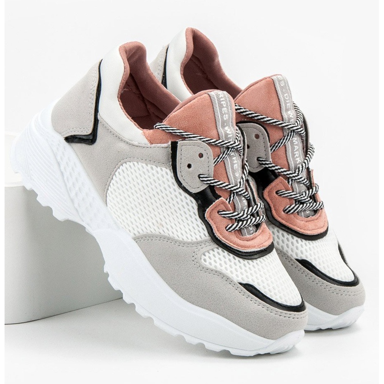 SHELOVET Modne tenisice ružičasta siva 1