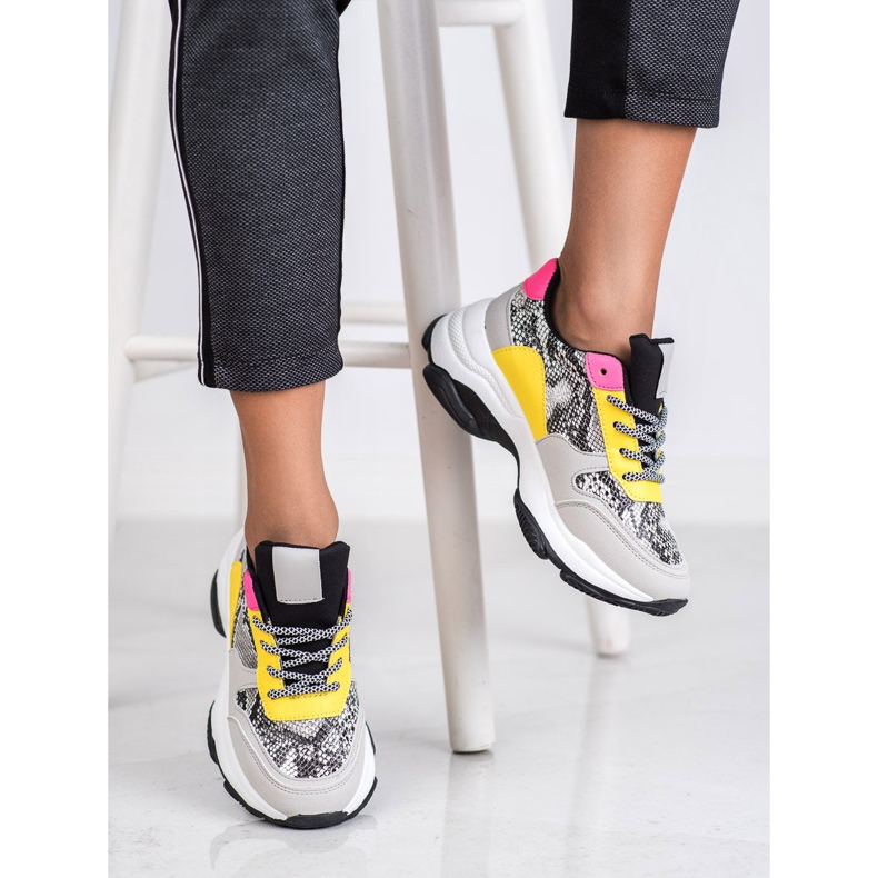 SHELOVET Šarene tenisice Snake Print raznobojna 2