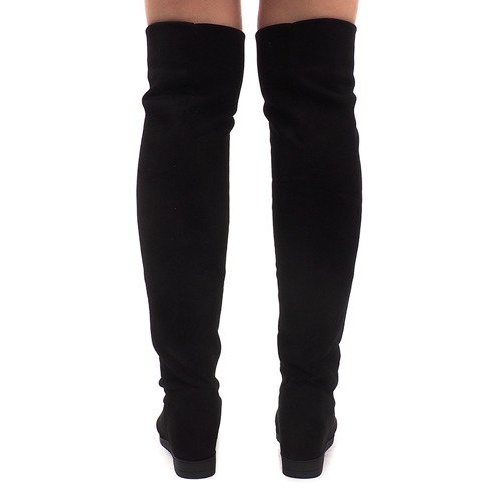 Tople čizme na klin 168-108 Crne crna 2