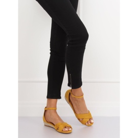 Žute sandale espadrile 9R121 Žuta žuta boja 1