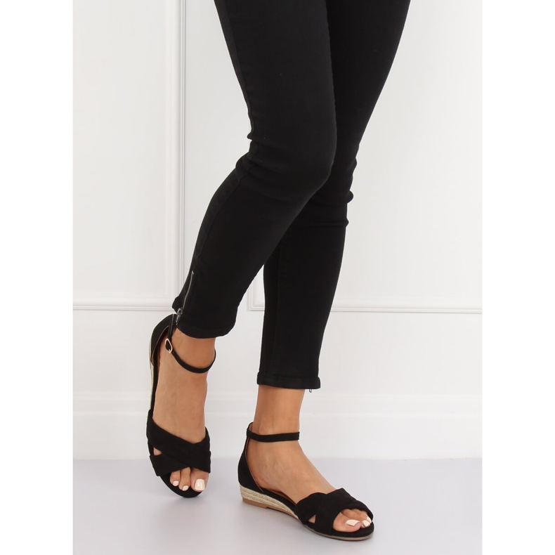 Crne sandale espadrile 9R121 Crne crna 1