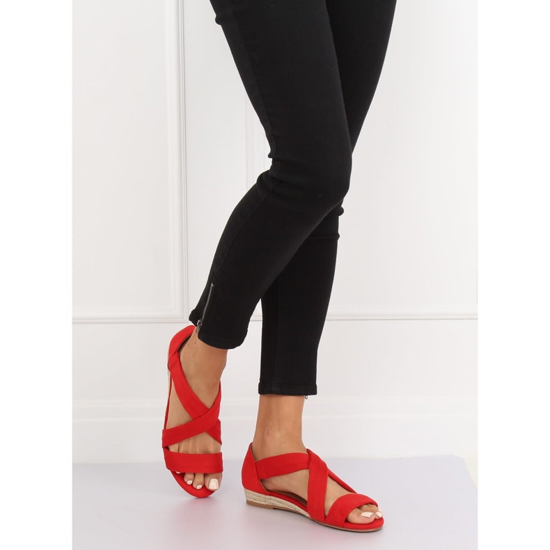 Sandale espadrile crvene 9R72 Crvene crvena 2
