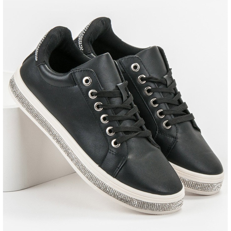 SDS Sportske cipele s kubnim cirkonijem crna 2