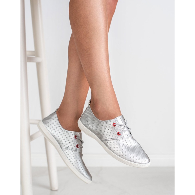 SHELOVET Srebrne tenisice siva 2