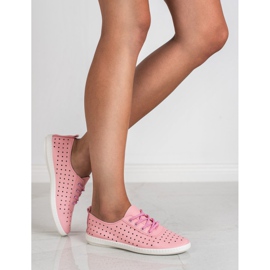 SHELOVET Ažurne ženske tenisice ružičasta 1