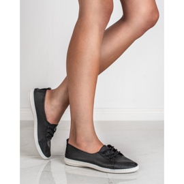 SHELOVET Tenisice od eko kože crna 2