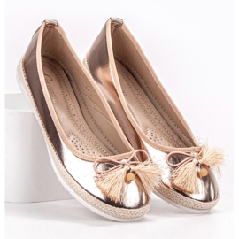 COLORFUL Modne zlatne balerine zlatna 1