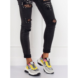 Sive sportske cipele od zmijske kože BL169P siva višebojan 2