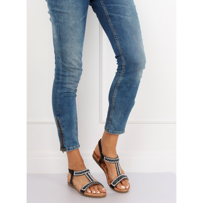 Crne ženske sandale HT-67 Black crna 1