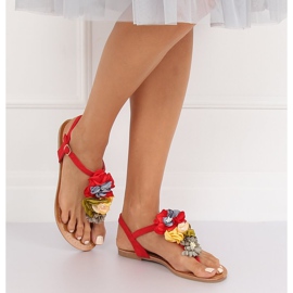 Japanke s crvenim cvjetovima L518 Crveno crvena 2