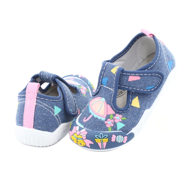 Kožni umetak tenisica American Club TEN30 plava ružičasta 4