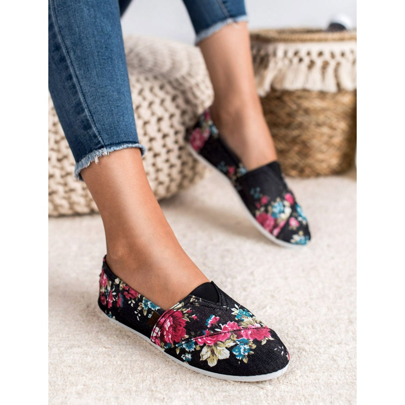 SHELOVET Slipony In Flowers crno raznobojna 2