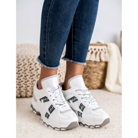 SHELOVET Bijele tenisice bijela siva 2